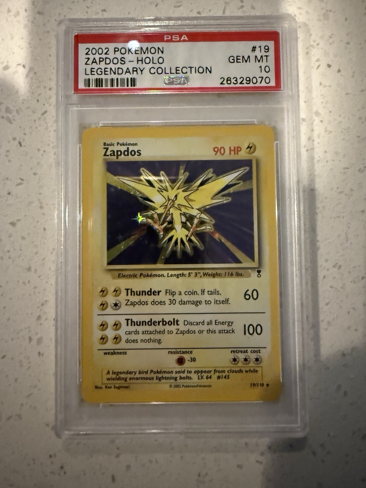 Pokemon Zapdos - PSA 10 - Legendary Collection. Holo LCH Pokemon Zapdos - PSA 10 - Legendary Collection. Holo LCH