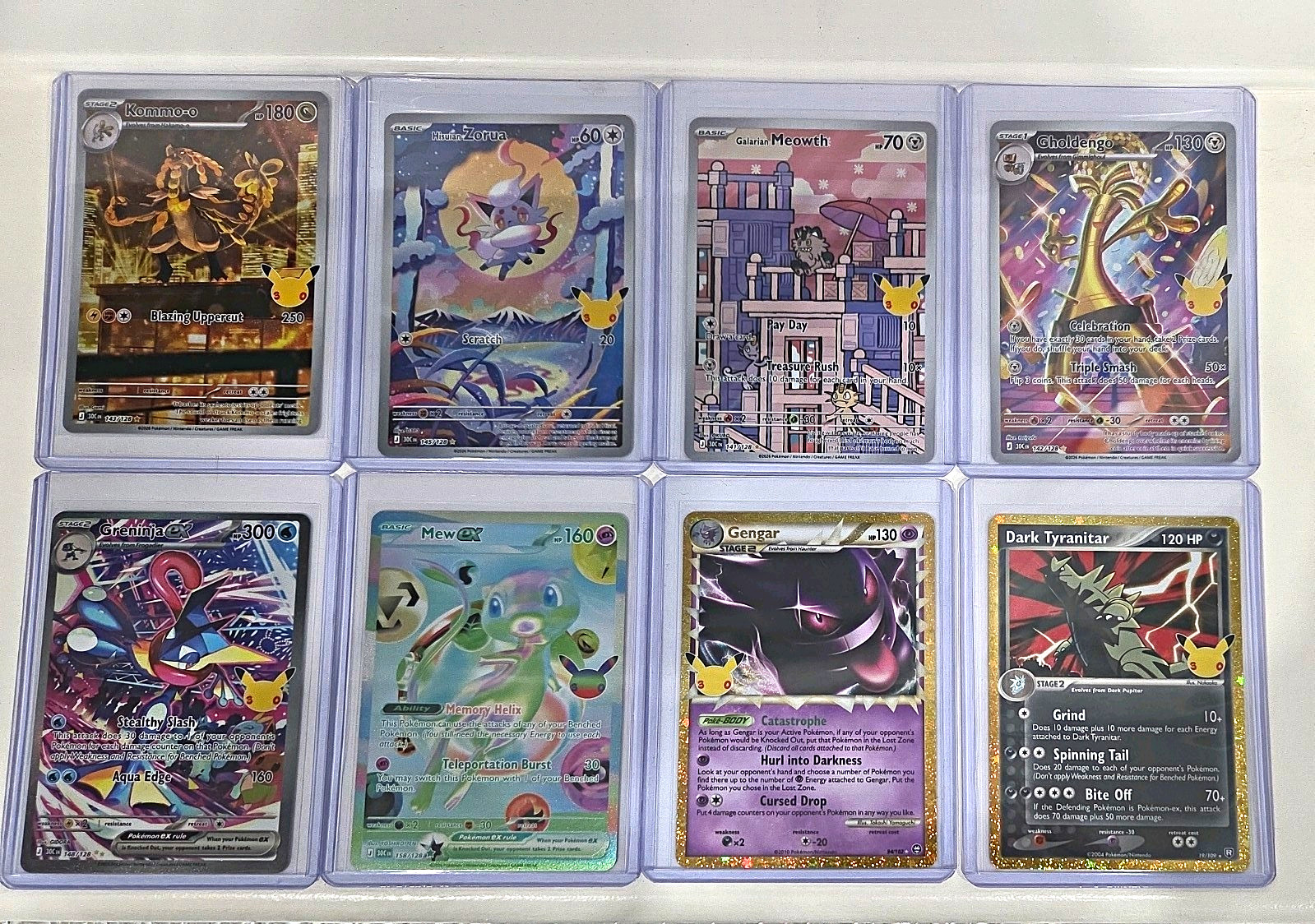 Pokémon TCG 30th Anniversary Celebration NM Bundle-Mew-Gengar-Greninja-Tyranitar