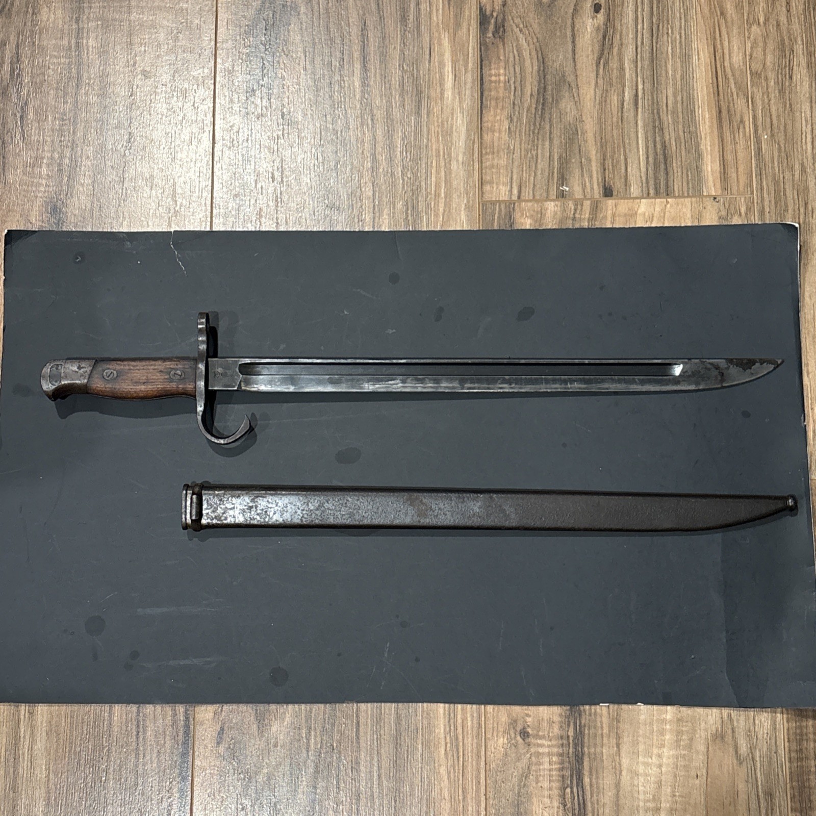 WWII Japanese Type 30 Bayonet Kokura Arsenal Hooked Quillon Arisaka Scabbard WWII Japanese Type 30 Bayonet Kokura Arsenal Hooked Quillon Arisaka Scabbard