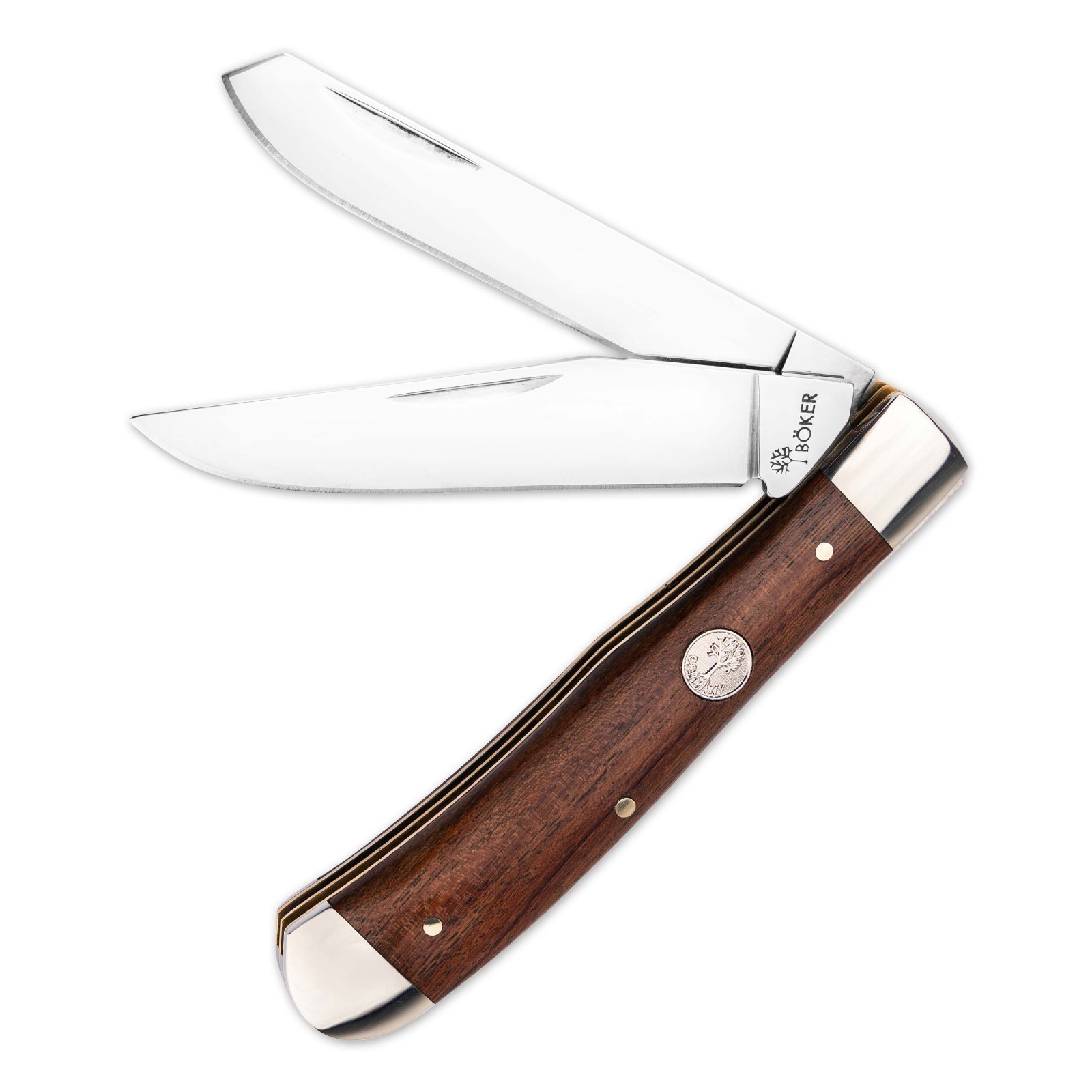 BOKER Treebrand 1095 Trapper 2 Blade Folding Pocket Knife 3.25" Rosewood 110883