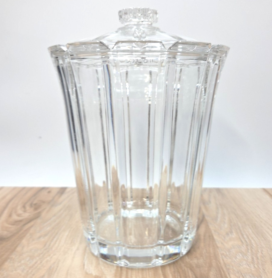 Rare Marquis Cystal The Toscany Collection 8.25 High Biscuit Jar & Cover Ribbed Rare Marquis Cystal The Toscany Collection 8.25 High Biscuit Jar & Cover Ribbed