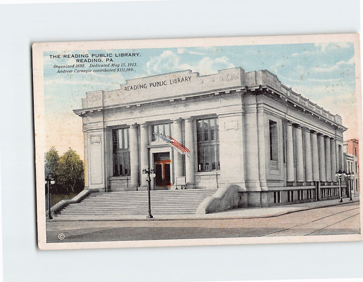 Postcard The Reading Public Library Pennsylvania USA Postcard The Reading Public Library Pennsylvania USA