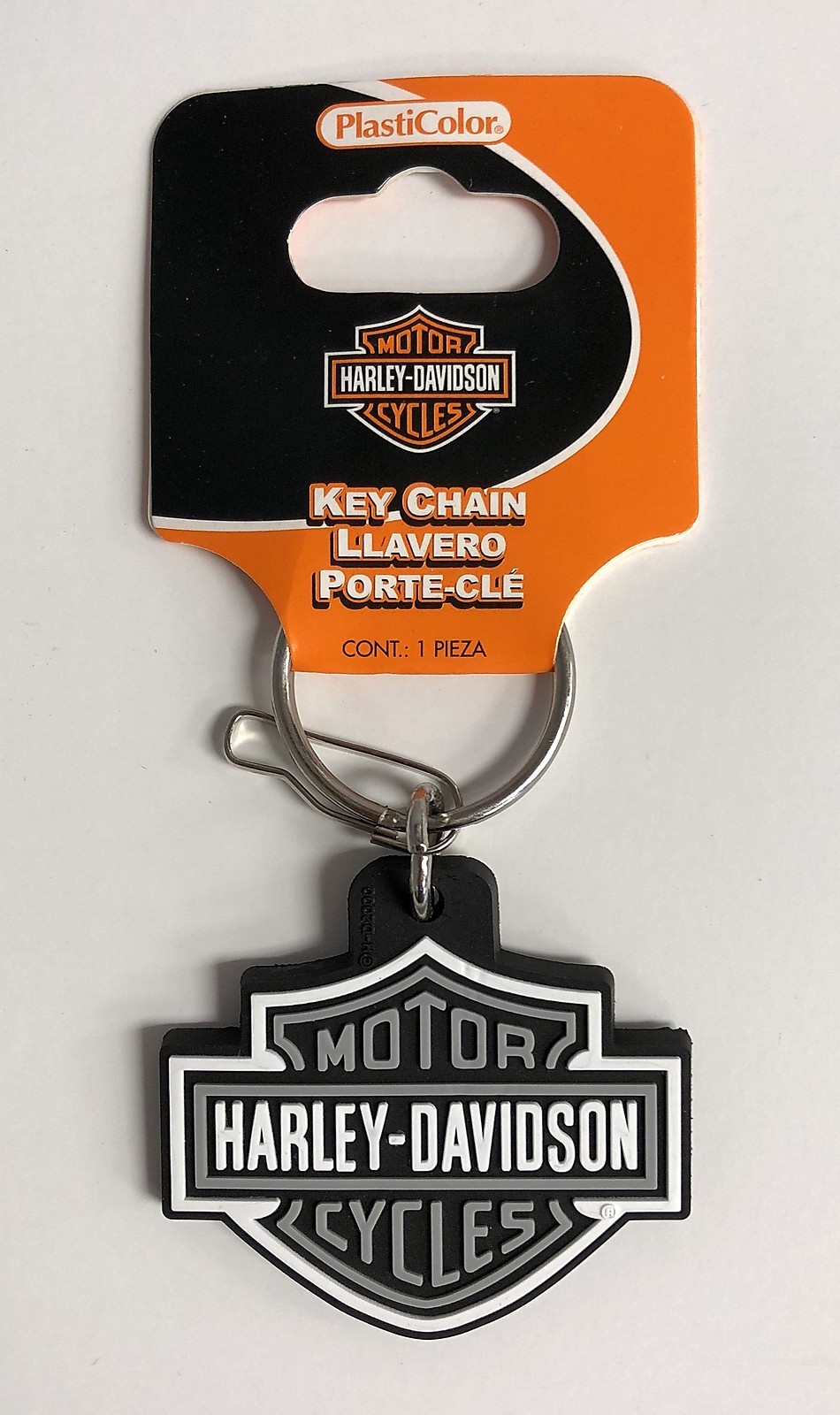 Harley-Davidson Bar & Shield Rubber Key Chain Gray NEW Harley-Davidson Bar & Shield Rubber Key Chain Gray NEW