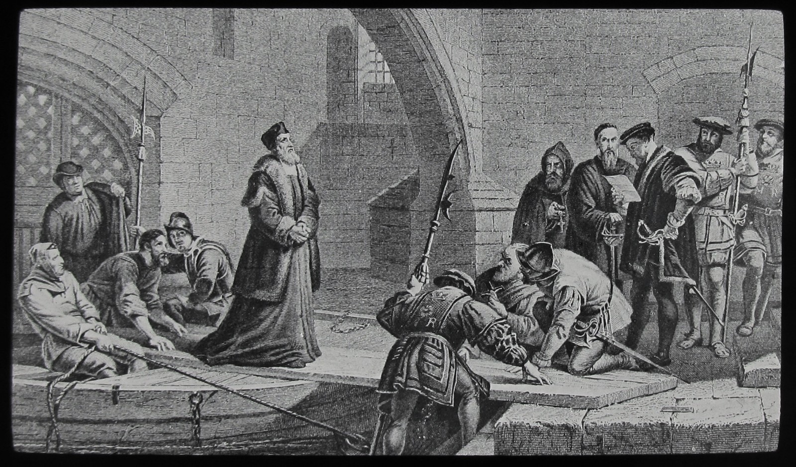 Glass Magic Lantern Slide CRAMMER AT TRAITORS GATE C1890 OLD HISTORIC DRAWING Glass Magic Lantern Slide CRAMMER AT TRAITORS GATE C1890 OLD HISTORIC DRAWING
