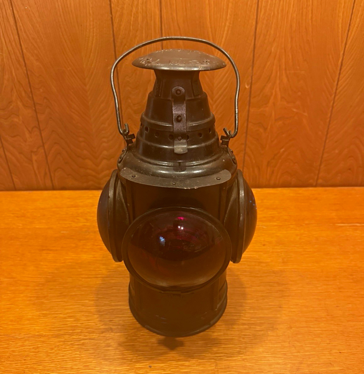 Antique Dressel 4-Way Railroad Switch Lantern Arlington NJ Black Red Cobalt Blue Antique Dressel 4-Way Railroad Switch Lantern Arlington NJ Black Red Cobalt Blue