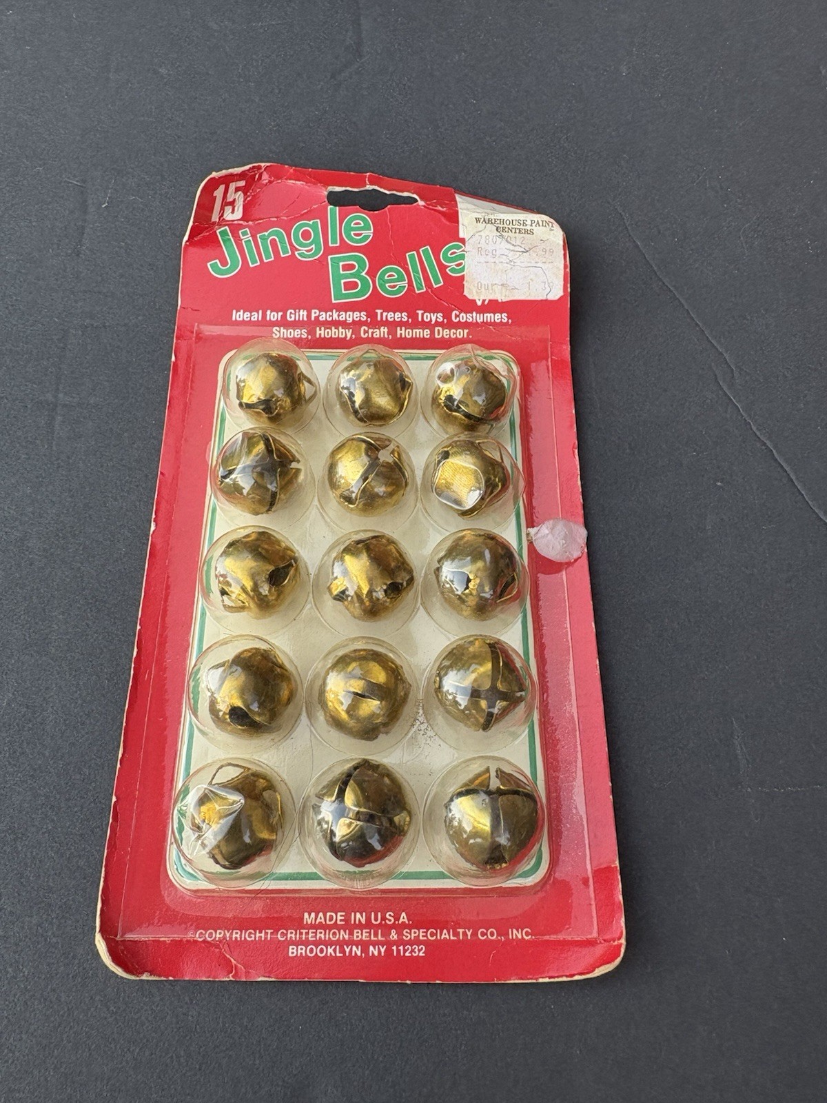 Vintage Criterion Bells. (15) Sealed In Package Vintage Criterion Bells. (15) Sealed In Package