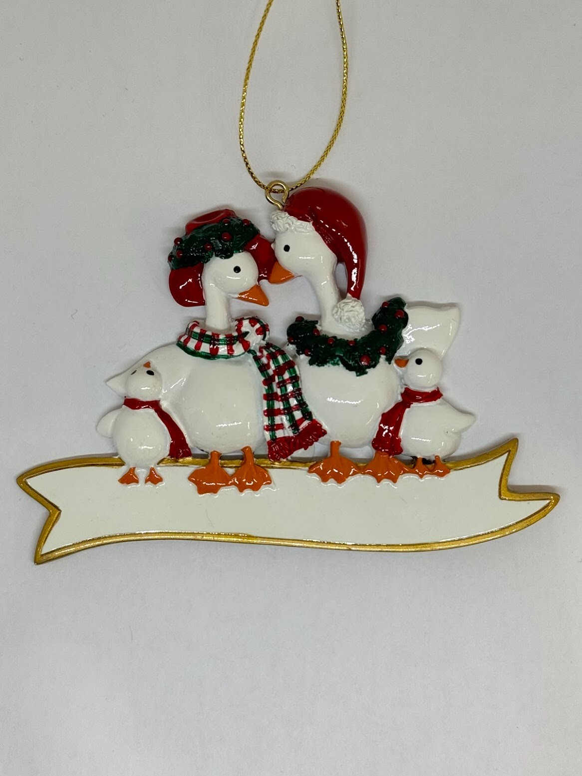 Personalized Geese Family 2 Kids Grandparents Xmas Ornament Names and  Message