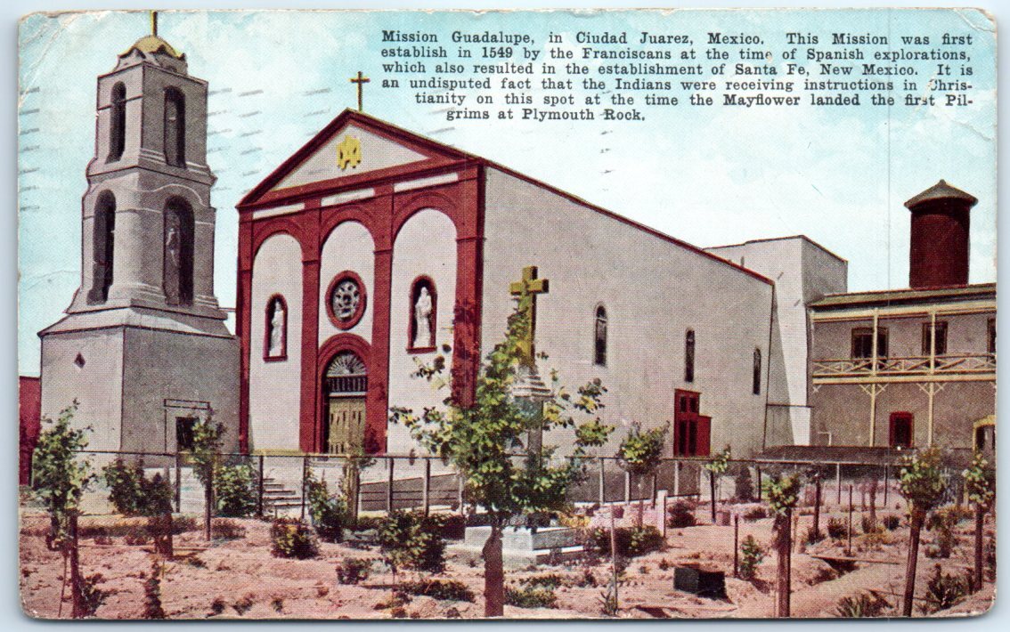 Postcard - Mission Guadalupe, in Ciudad Juárez, Mexico