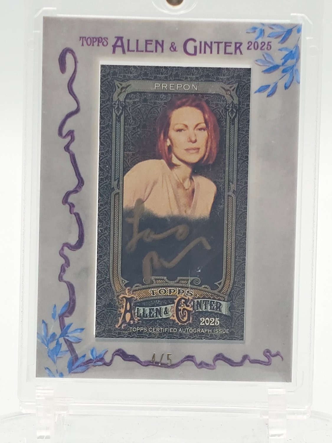 LAURA PREPON 2025 TOPPS ALLEN GINTER X SILVER FRAME GOLD INK MINI AUTO /5 Q7968 LAURA PREPON 2025 TOPPS ALLEN GINTER X SILVER FRAME GOLD INK MINI AUTO /5 Q7968