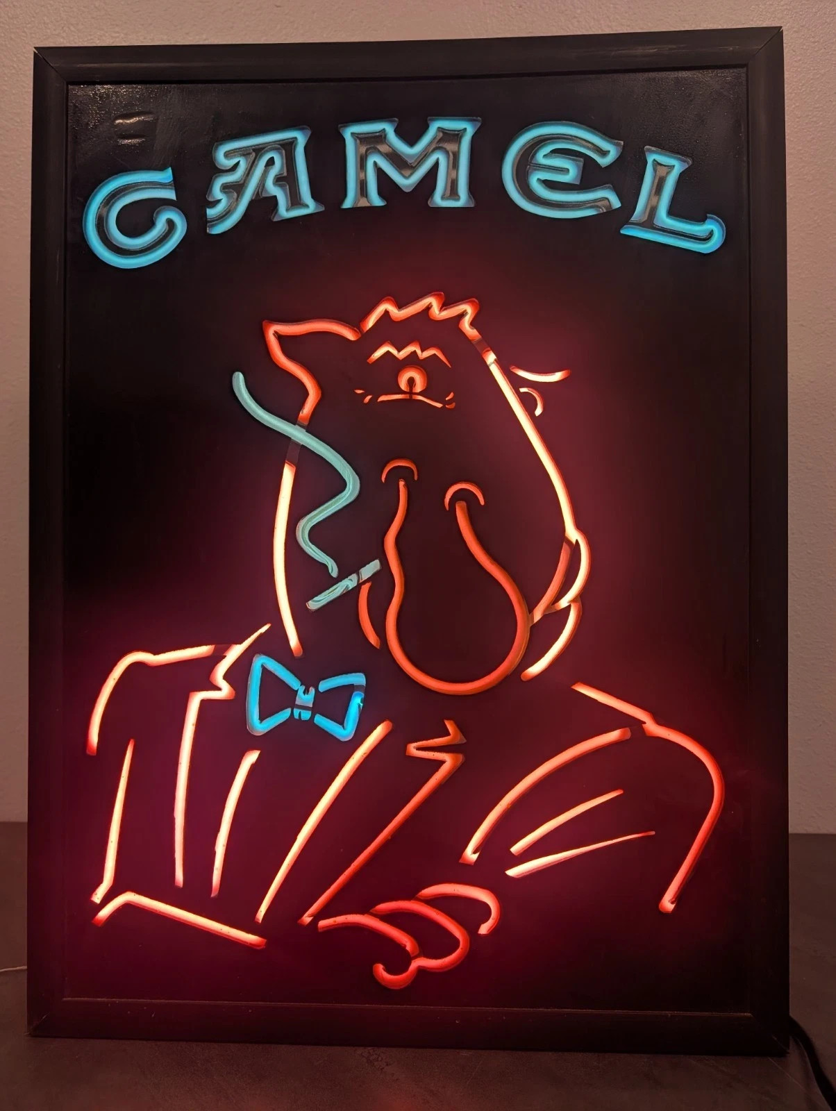 Joe Camel Neon Sign Famous Cigarette Advertising Piece - Great Condition