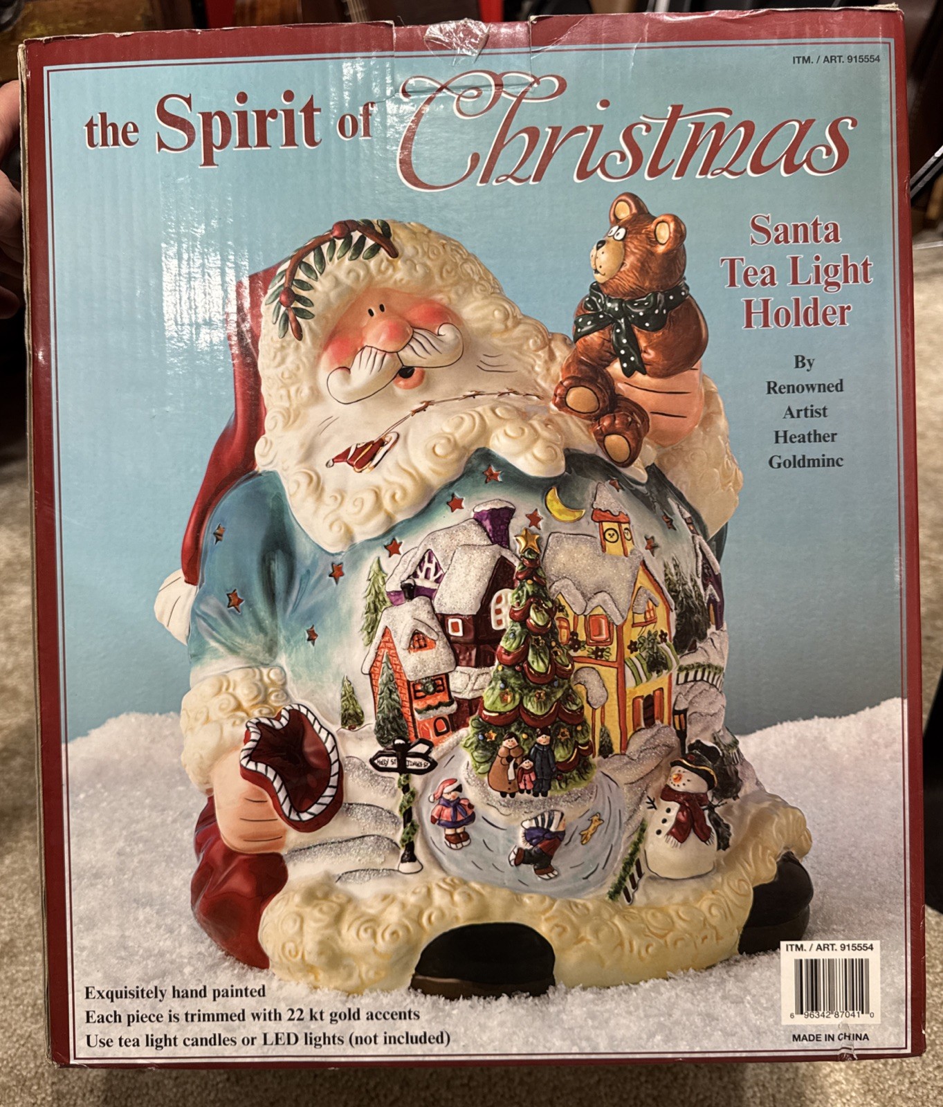 Blue Sky Clayworks Heather Goldminc Spirit Of Christmas Santa Tea Light Holder Blue Sky Clayworks Heather Goldminc Spirit Of Christmas Santa Tea Light Holder