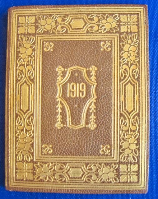 1919 Tiffany & Co NY Antique Miniature Leather Calendar Pocket 2.5 x3.5 Unmarked 1919 Tiffany & Co NY Antique Miniature Leather Calendar Pocket 2.5 x3.5 Unmarked