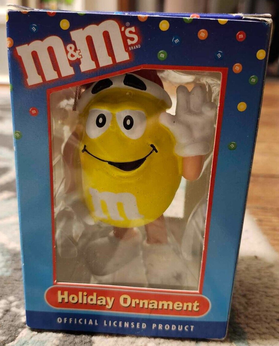 M&M's Holiday Ornament Official Licensed Product YELLOW - M&M Santa Hat M&M's Holiday Ornament Official Licensed Product YELLOW - M&M Santa Hat