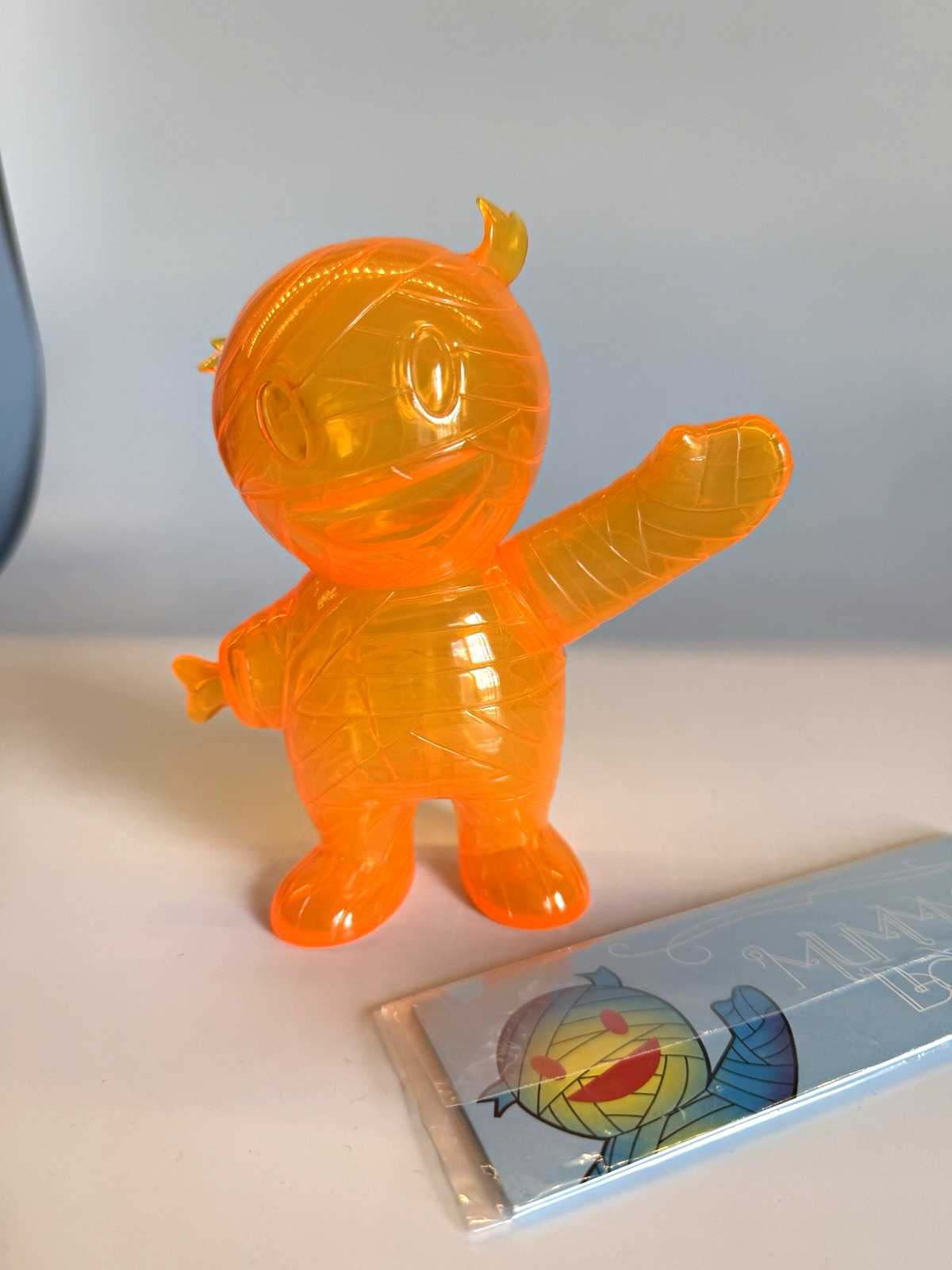 Blank Translucent Orange Super7 Mummy Boy Sofubi Blank Translucent Orange Super7 Mummy Boy Sofubi