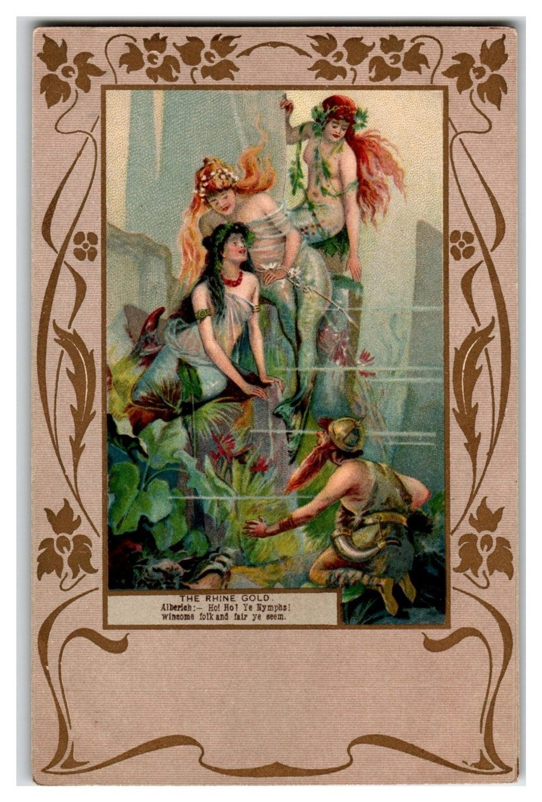 Raphael Tuck Rhine Gold Wagner Postcard Series 694 Alberich Nymphs Bavaria