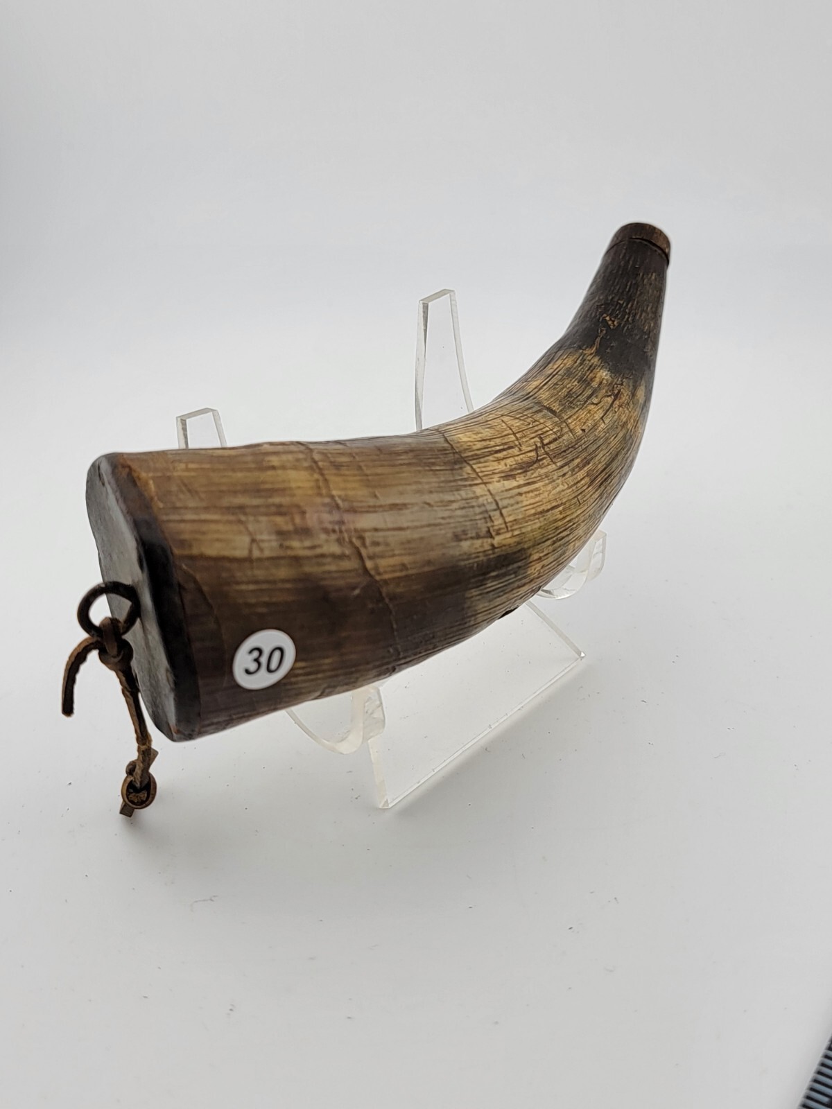 Rare 19th C Antique Civil War Era Black Powder Flask Natural Horn. Great Cond. Rare 19th C Antique Civil War Era Black Powder Flask Natural Horn. Great Cond.