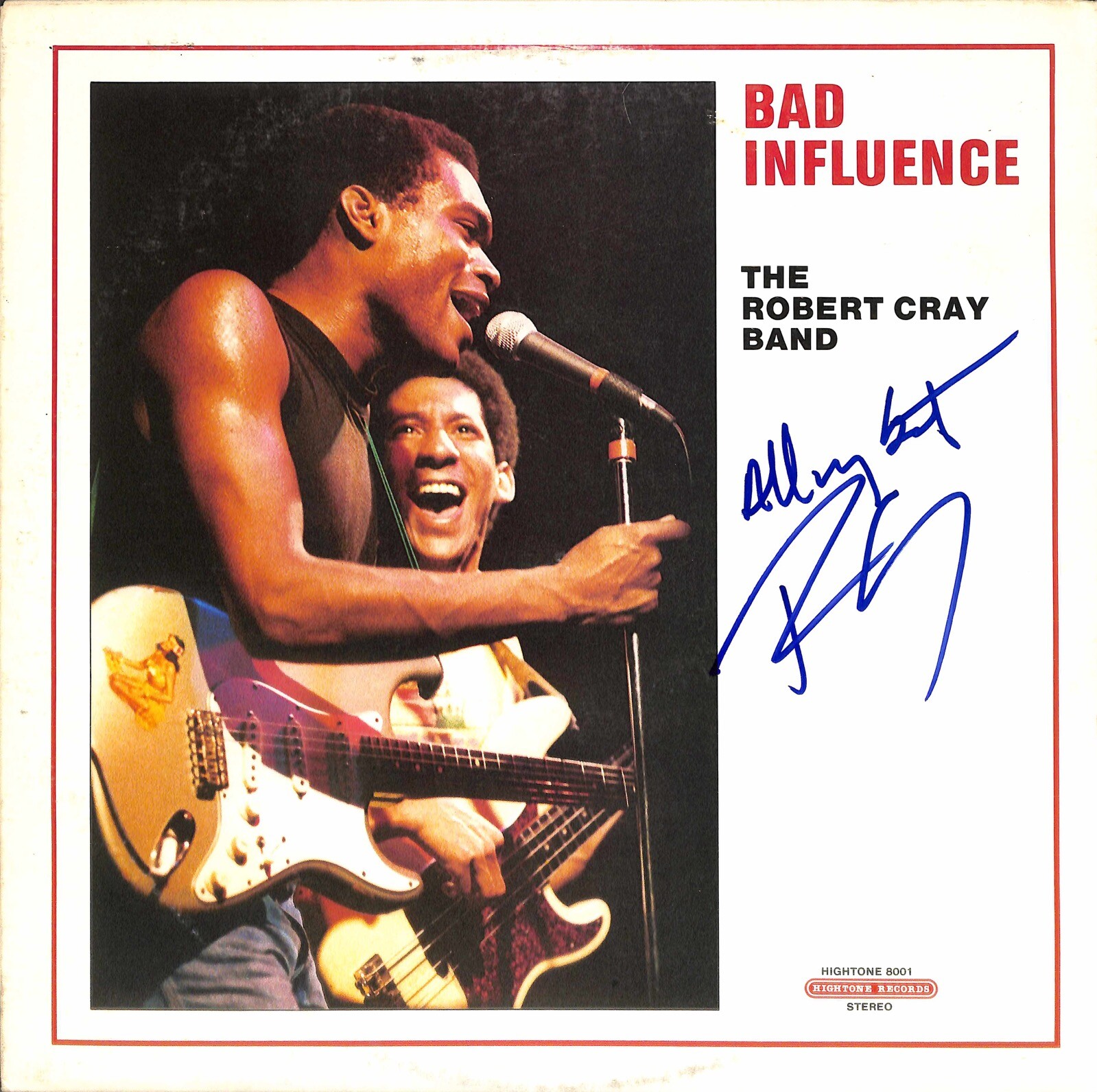 Robert Cray Guitar Great Signed Bad Influence Album Cover BECKETT Robert Cray Guitar Great Signed Bad Influence Album Cover BECKETT