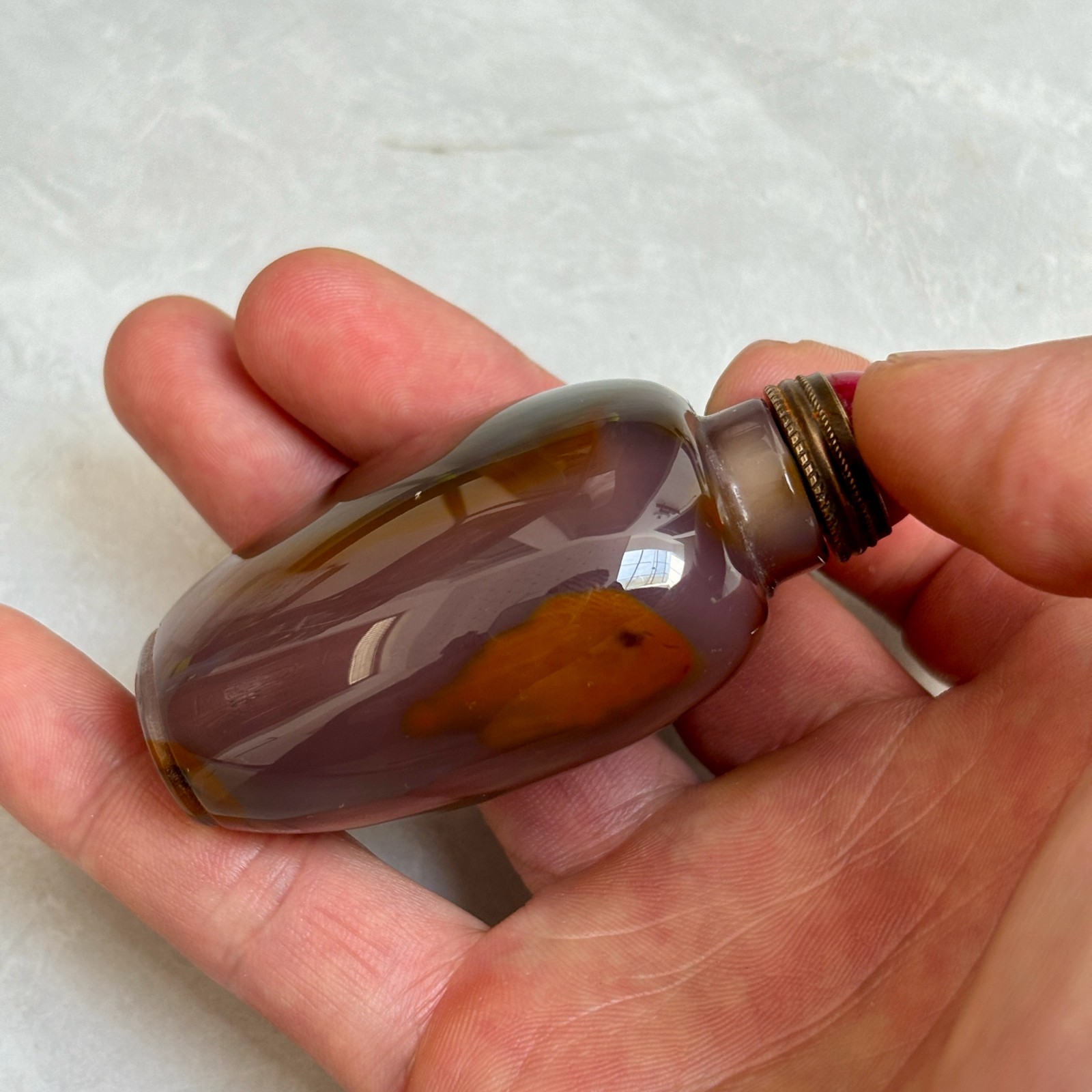 Chinese Natural Old Agate Hand Carved Exquisite Bottle Fish Chinese Natural Old Agate Hand Carved Exquisite Bottle Fish