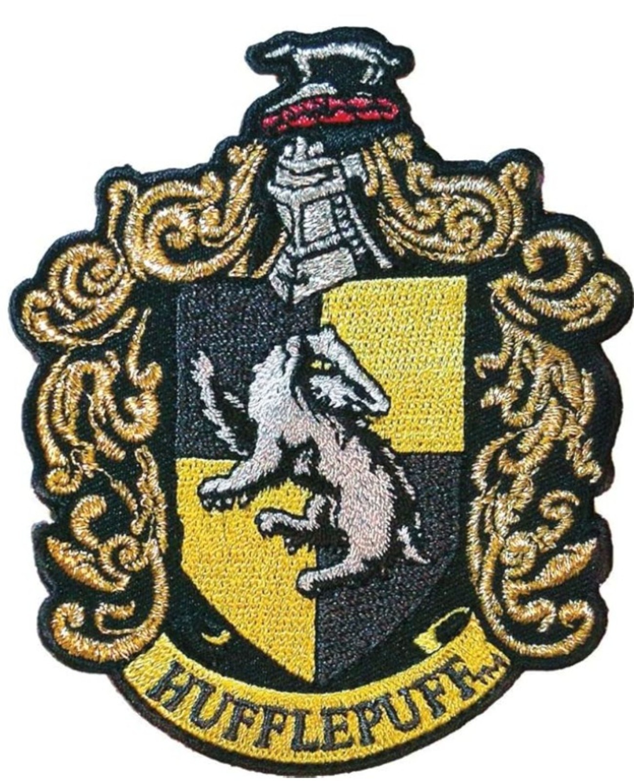 Ata-Boy Harry Potter Hufflepuff Crest 3" Full Color Embroidery Iron-On Patch Ata-Boy Harry Potter Hufflepuff Crest 3" Full Color Embroidery Iron-On Patch