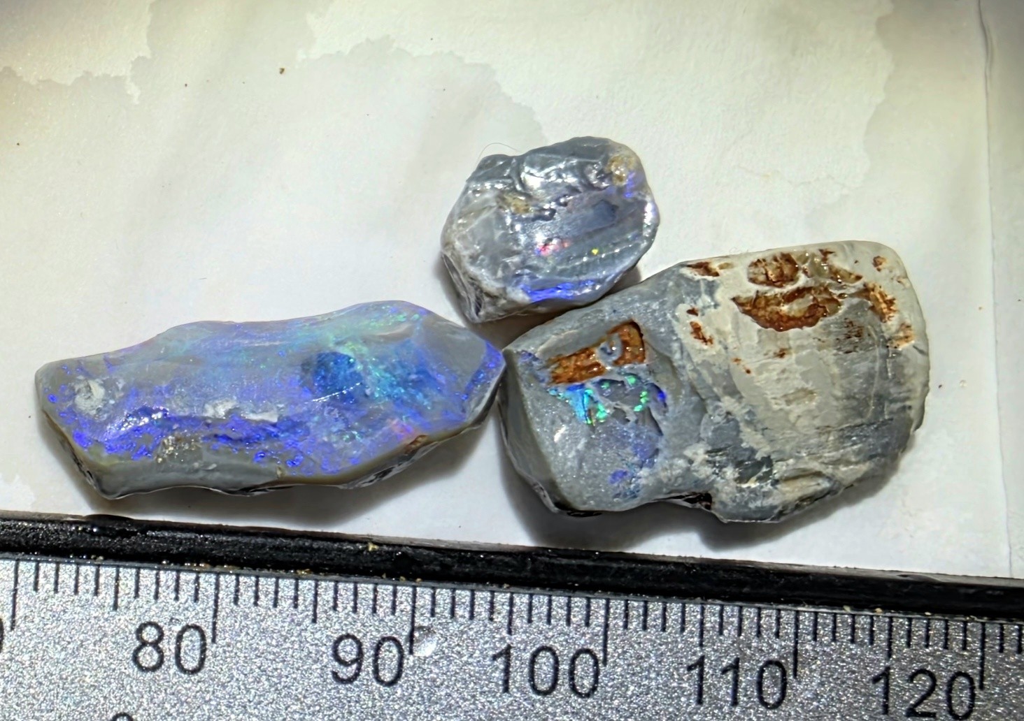 Lightning Ridge Australian Opal Rubs Rough 3 Pieces Lightning Ridge Australian Opal Rubs Rough 3 Pieces