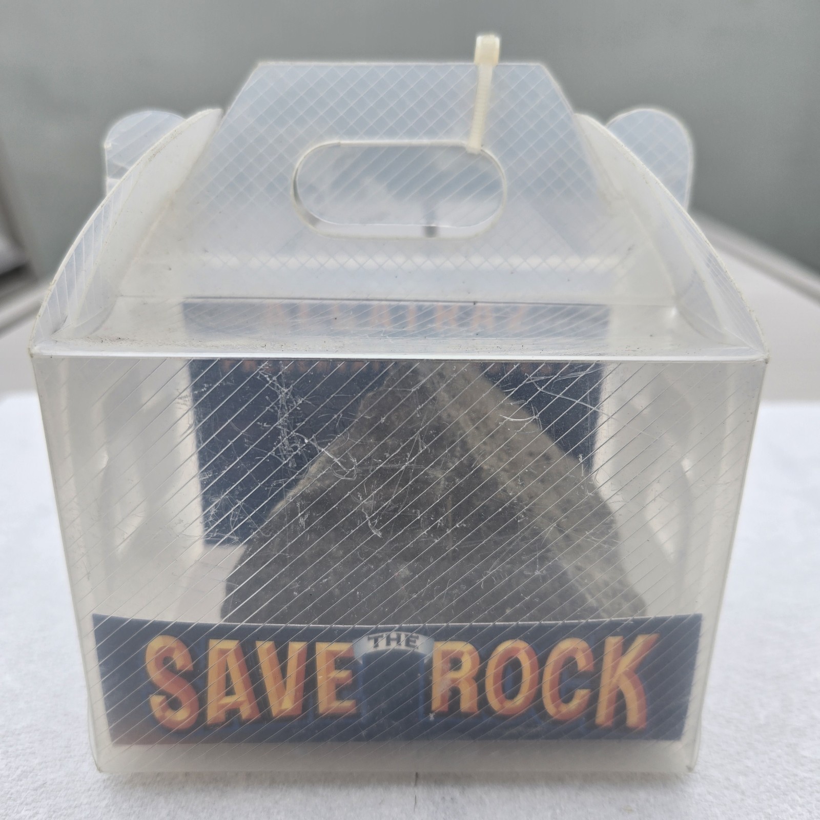 Vintage Alcatraz Save The Rock Souvenir Concrete Piece Gray Box California USA Vintage Alcatraz Save The Rock Souvenir Concrete Piece Gray Box California USA