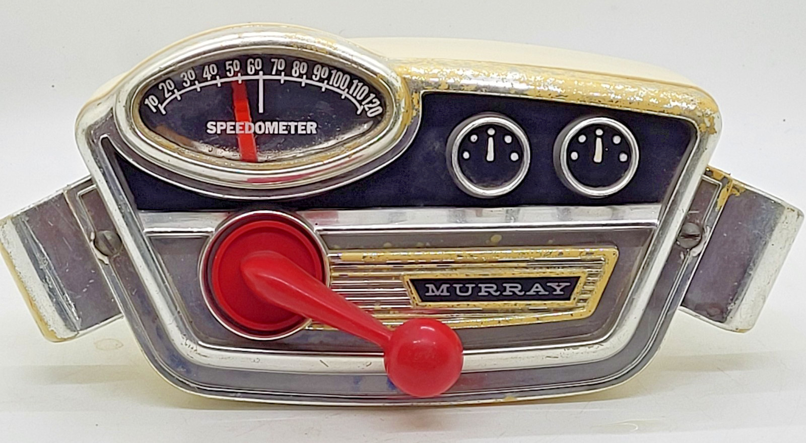 Rare 1960s Murray Bicycle Gauge Set, Lever Controls Light Output, Selling As Is Rare 1960s Murray Bicycle Gauge Set, Lever Controls Light Output, Selling As Is