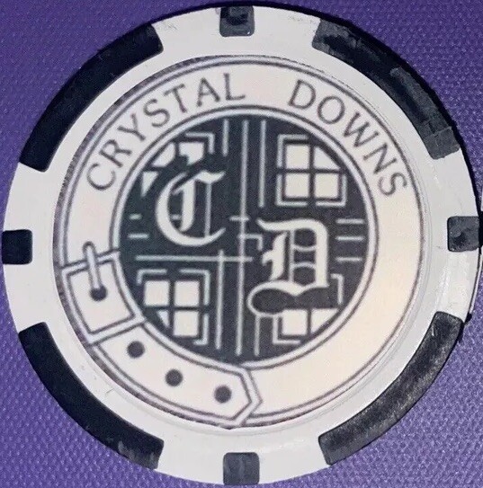 CRYSTAL DOWNS GOLF CLUB - *POKER CHIP* --GOLF BALL MARKER CRYSTAL DOWNS GOLF CLUB - *POKER CHIP* --GOLF BALL MARKER