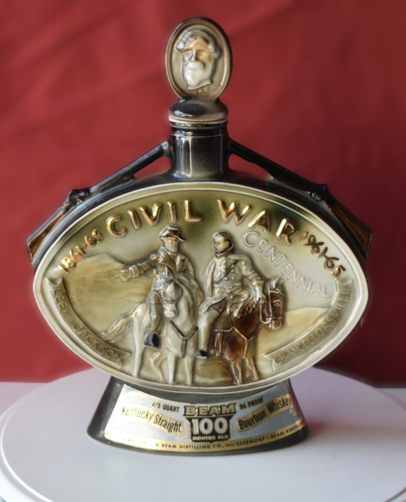 Vintage 1961 Civil War North Jim Beam Whiskey Decanter Vintage 1961 Civil War North Jim Beam Whiskey Decanter