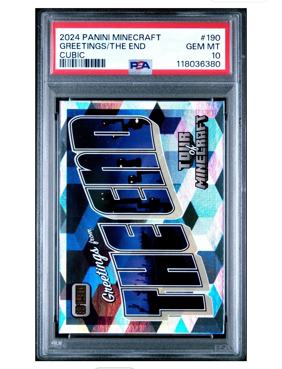 2024 Panini Minecraft THE END Cubic PSA 10 POP: 1 2024 Panini Minecraft THE END Cubic PSA 10 POP: 1
