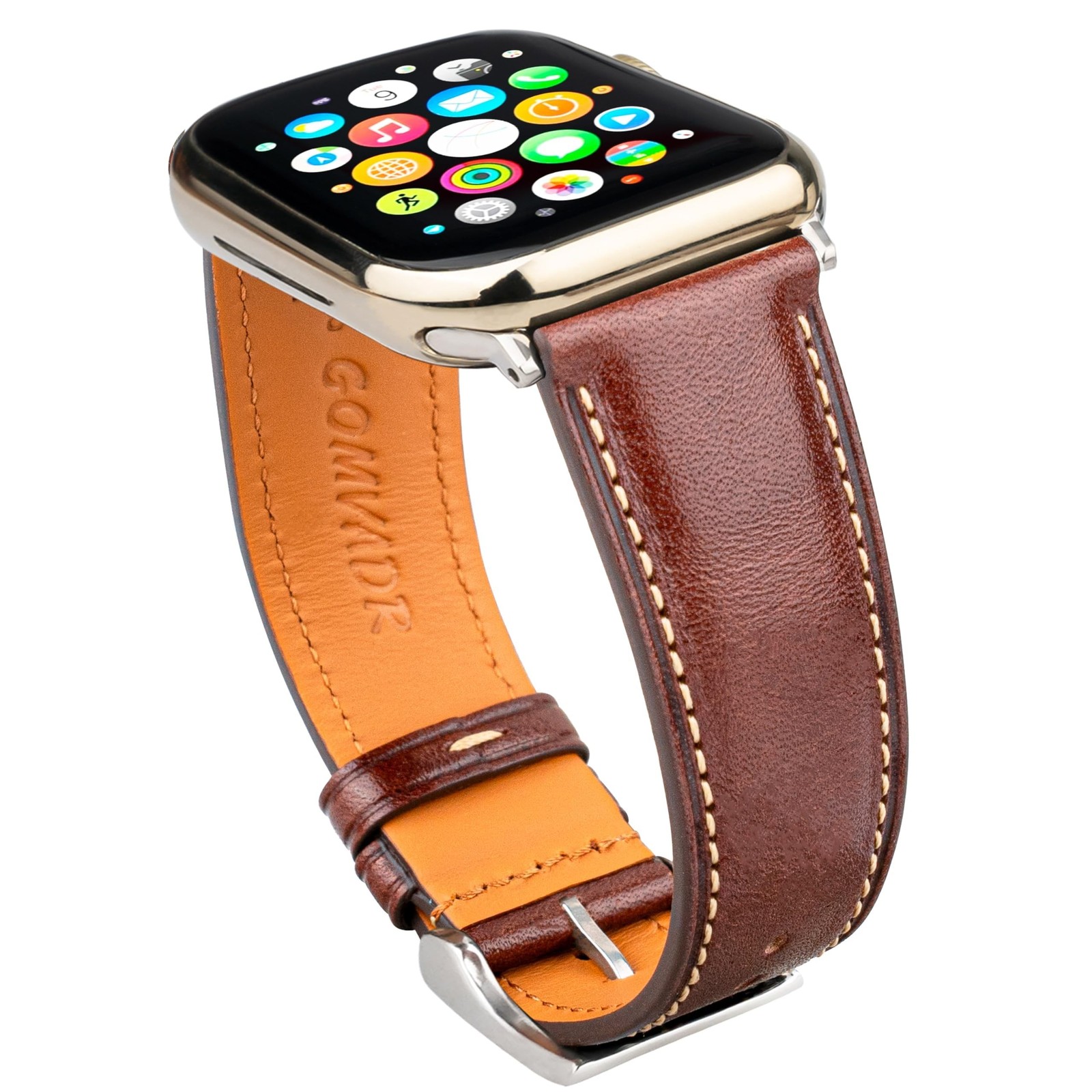 Gomvadr Leather Bands Compatible Apple Watch Band 49mm Ultra, Replacement Band Gomvadr Leather Bands Compatible Apple Watch Band 49mm Ultra, Replacement Band