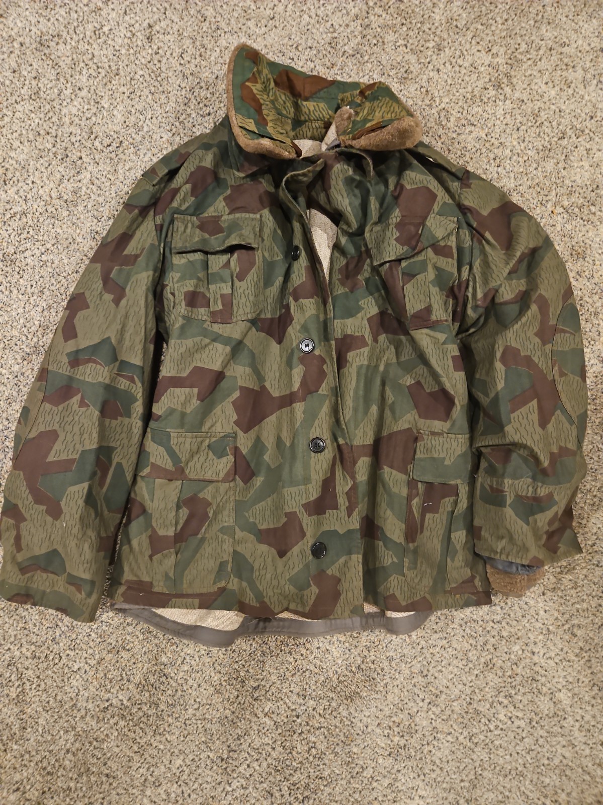 Vintage 1956–1959 West German Army Bundeswehr Splinter Pattern Winter jacket