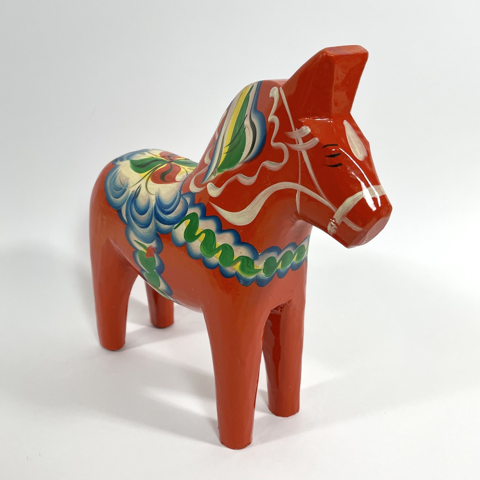 Nils Olsson Swedish Red Dala Horse Wood Figurine Hand Painted Folk Art 10" Nils Olsson Swedish Red Dala Horse Wood Figurine Hand Painted Folk Art 10"
