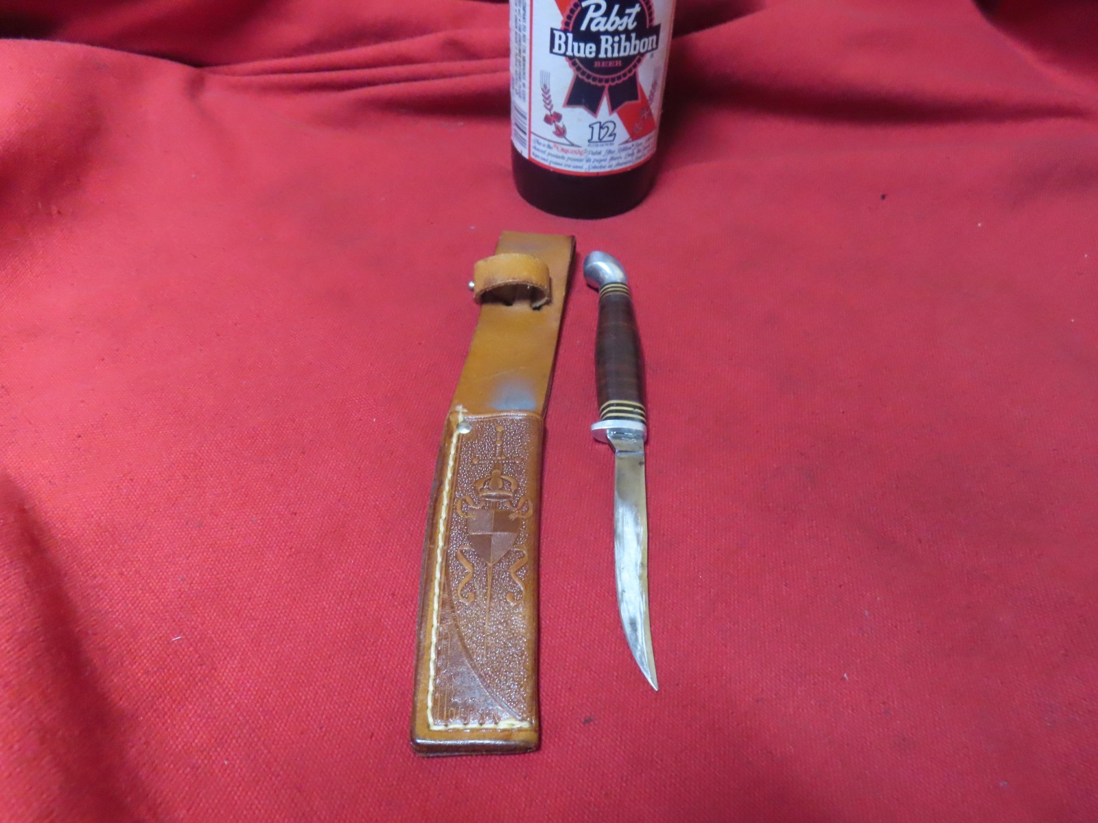 Vtg Robeson small Hunting Knife/Sheath,leather,3-1/8" Bld,1960's,USA~GD+🤠R10.26 Vtg Robeson small Hunting Knife/Sheath,leather,3-1/8" Bld,1960's,USA~GD+🤠R10.26