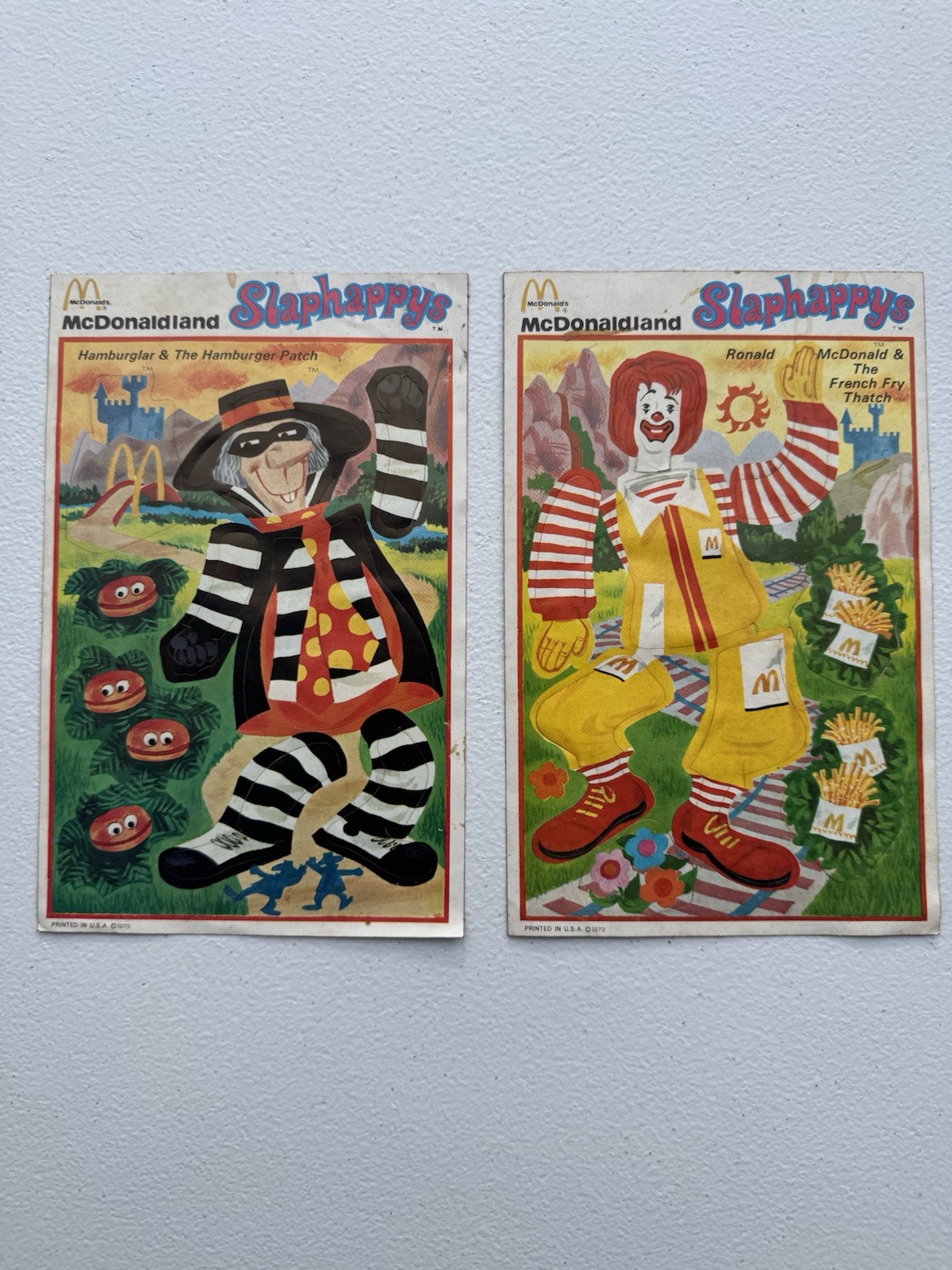 Vintage 1973 McDonaldland Slaphappys Ronald Hamburglar Lot of 2 McDonald’s Vintage 1973 McDonaldland Slaphappys Ronald Hamburglar Lot of 2 McDonald’s
