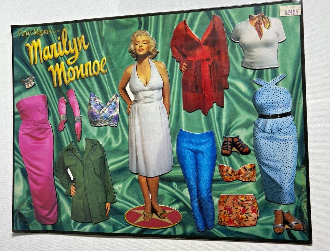 Vintage 1997 Caryco Marilyn Monroe Classic Magnetic Dress Up Paper Doll Set
