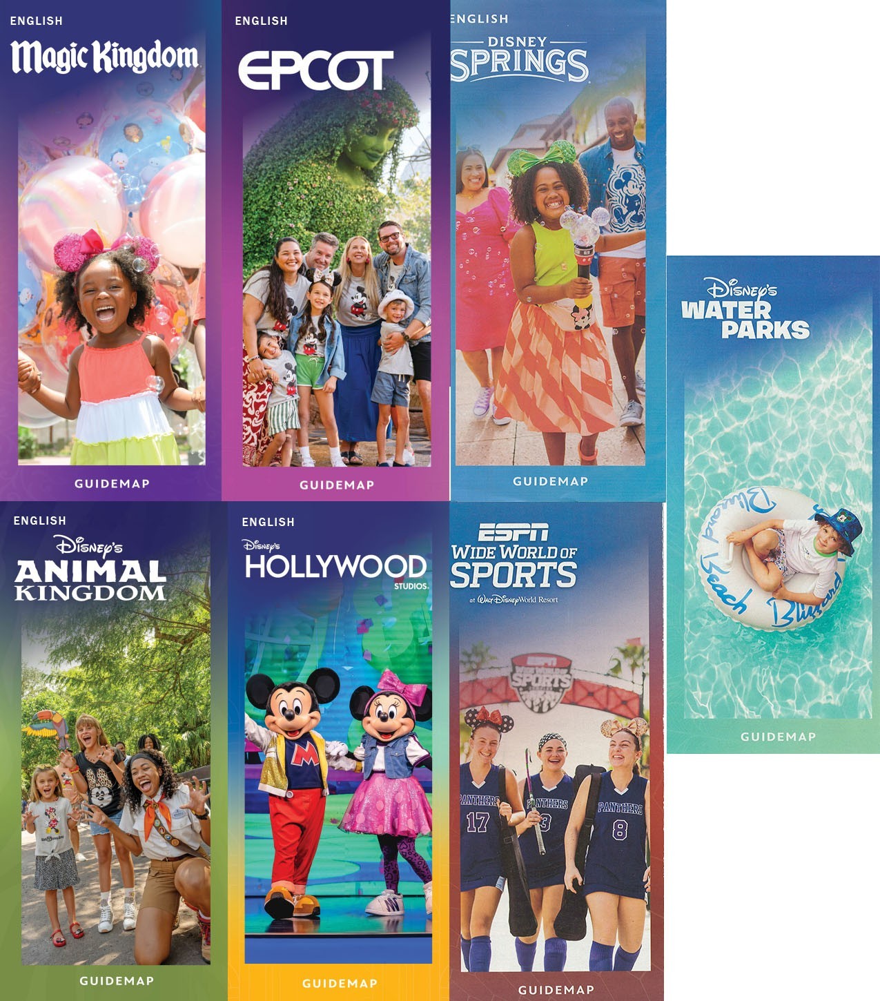 NEWEST 2026 Walt Disney World Theme Park Guide Maps 7 map Brochures set CURRENT