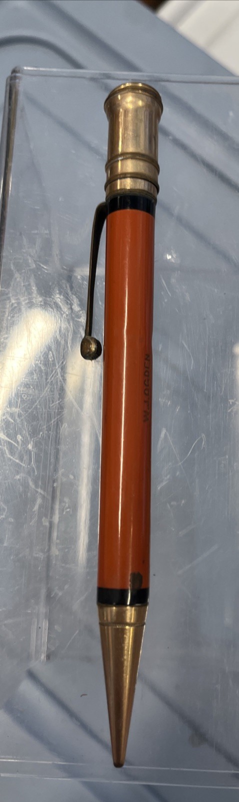 PARKER DUOFOLD SR. Mechanical  Lead Pencil Burnt Orange  ( X )