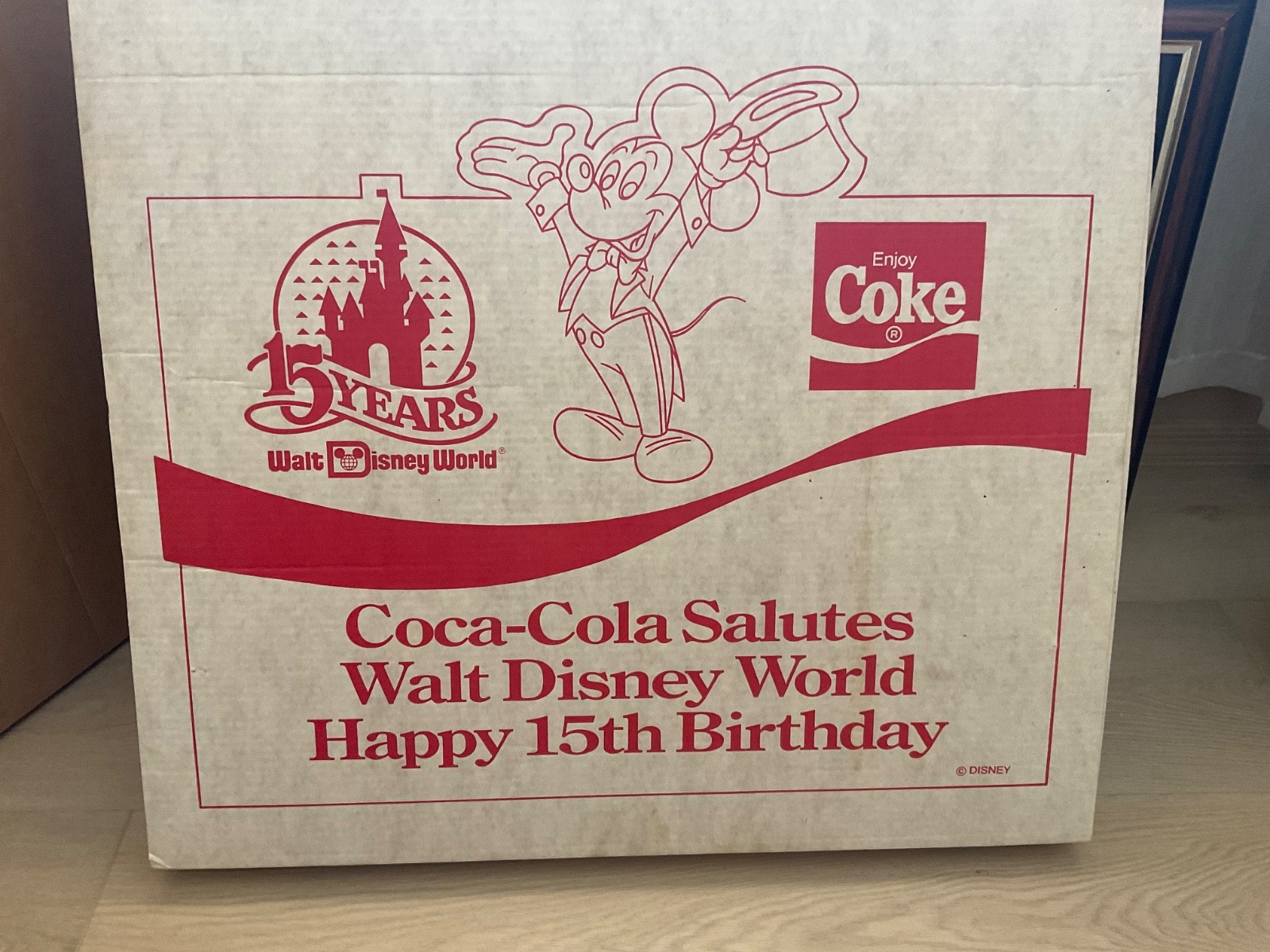 Coca-Cola Salutes Walt Disney World, Happy 15th Birthday, 60-Pin Framed Set VTG Coca-Cola Salutes Walt Disney World, Happy 15th Birthday, 60-Pin Framed Set VTG