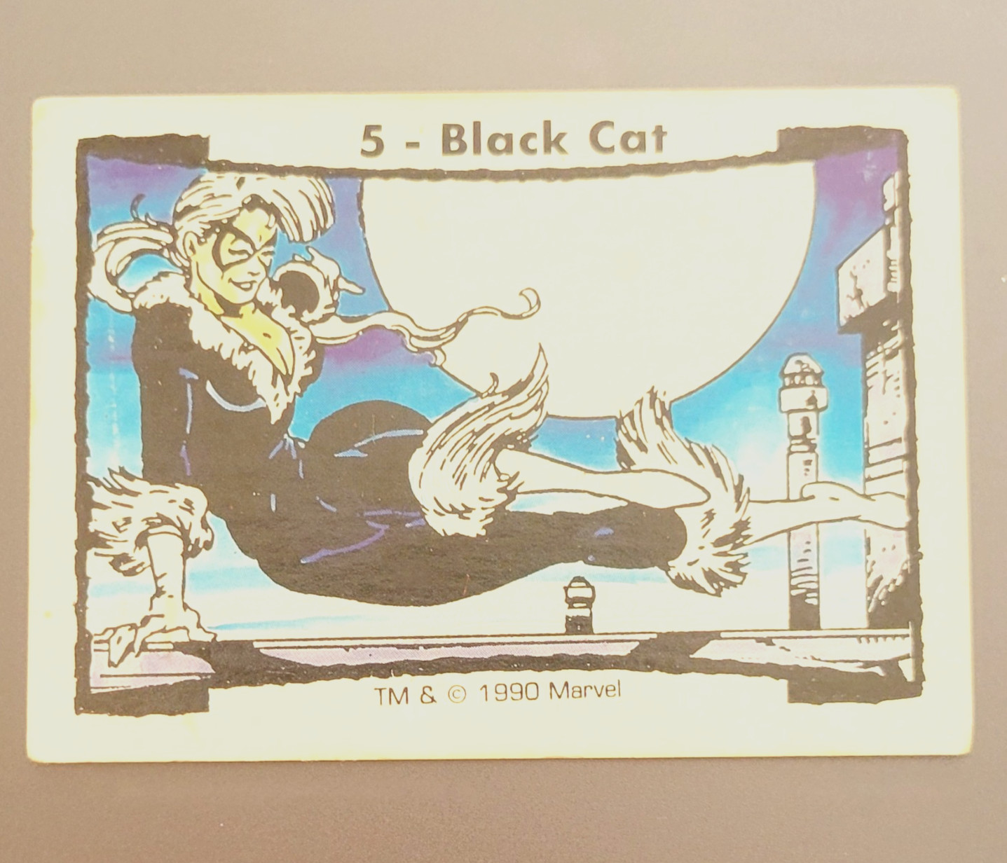Vintage 1990 Spider-Man Todd McFarlane Marvel Comic Card Images 2 Black Cat #5 Vintage 1990 Spider-Man Todd McFarlane Marvel Comic Card Images 2 Black Cat #5
