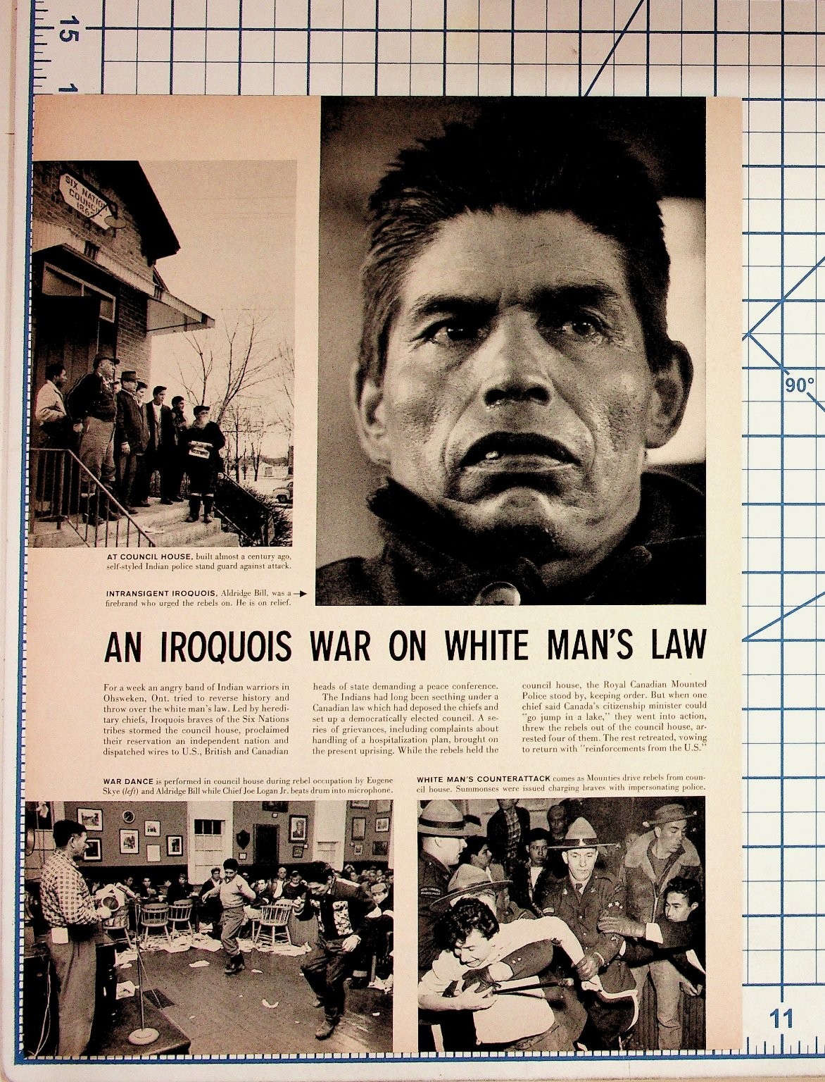 1959 Iroquois Six Nations Ohsweken Ontario War Magazine Page RCMP