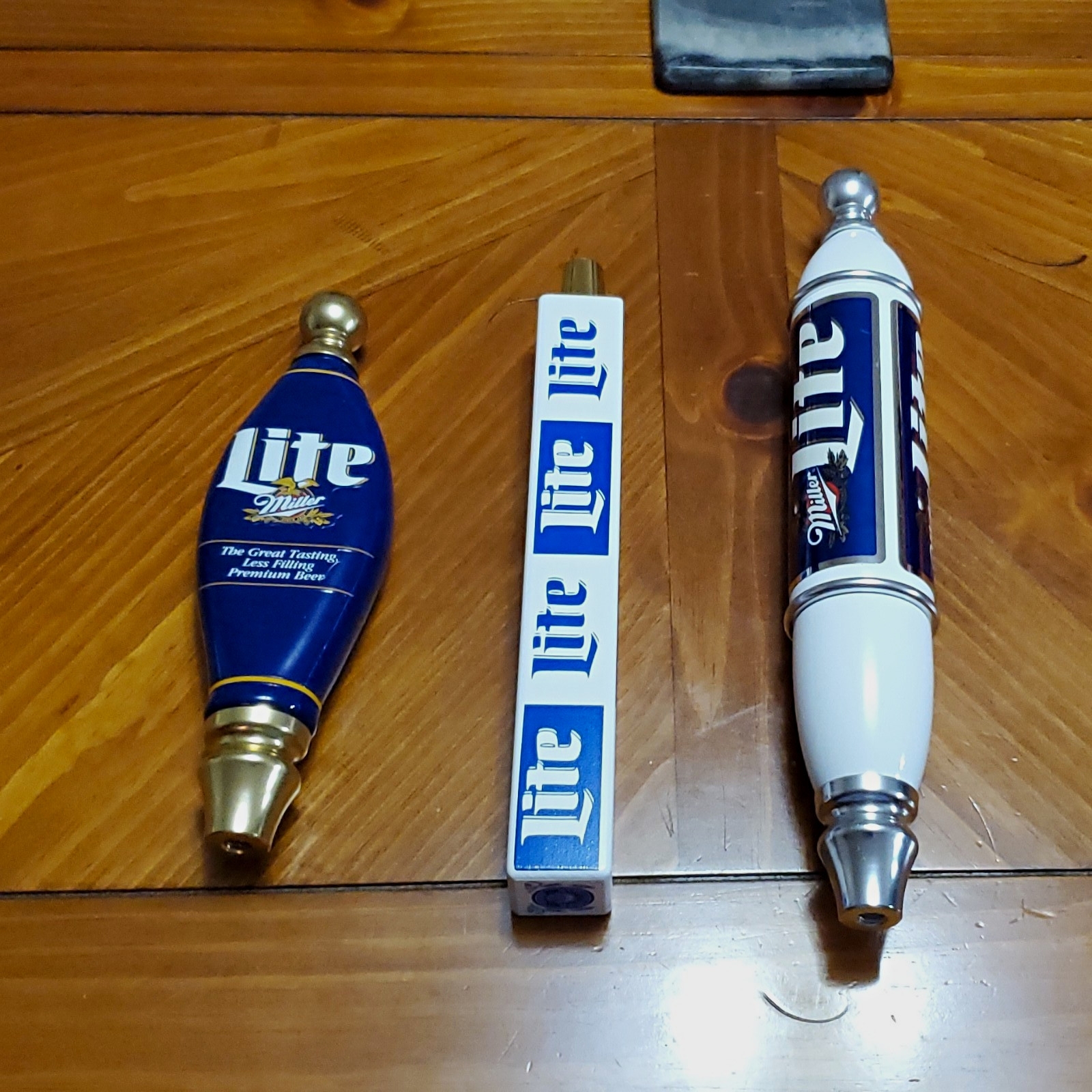 Miller Lite Beer Tap Handle Knob Lot of 3 Draft Tap Handle Miller Lite Beer Tap Handle Knob Lot of 3 Draft Tap Handle