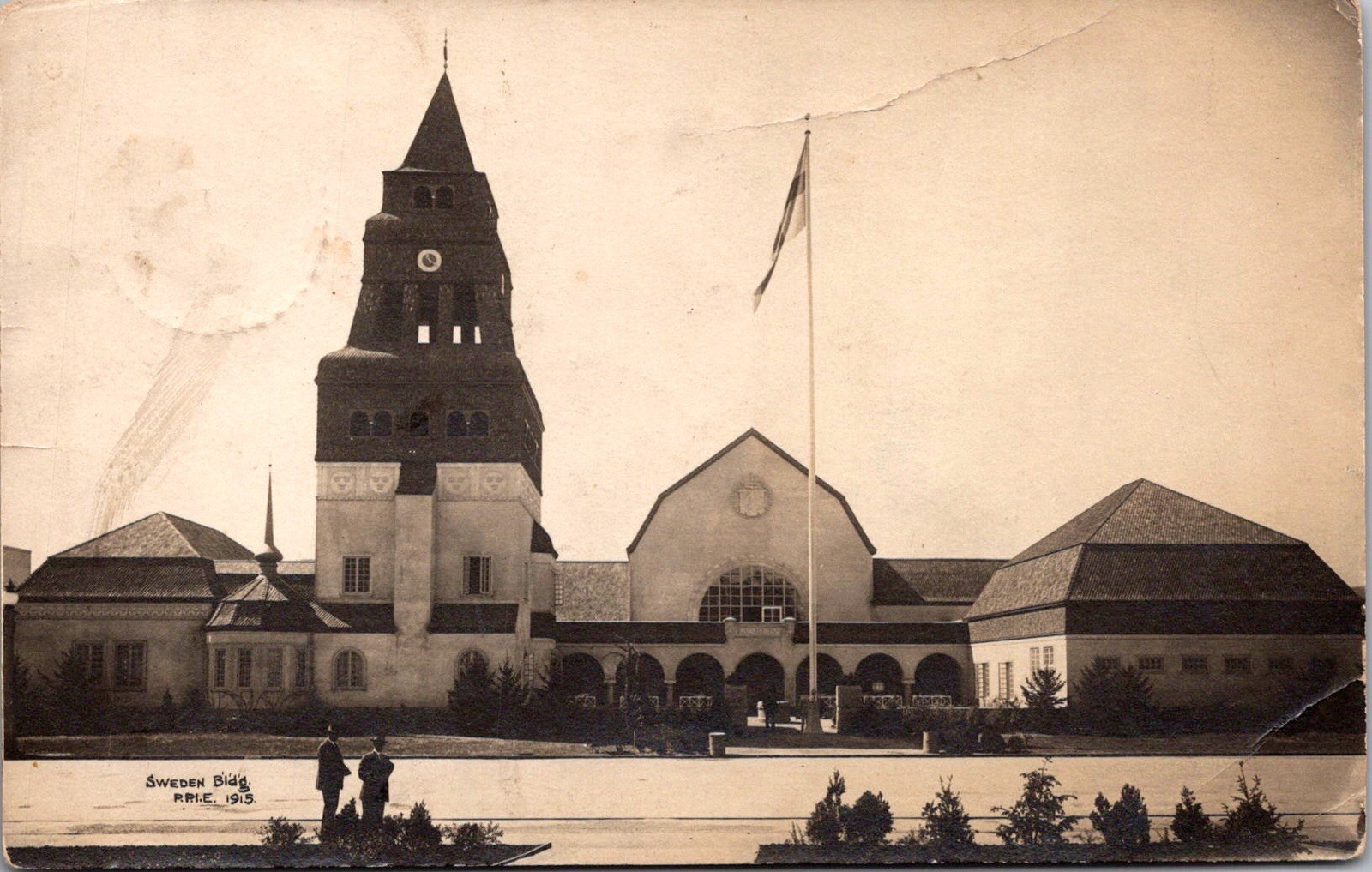 San Francisco Panma Pacific International Expot Sepia Real Photo RPPC Postcard