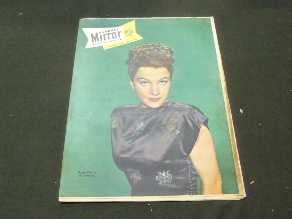 1950 JULY 23 NY SUNDAY MIRROR NEWSPAPER MAGAZINE SECTION - ANNE BAXTER - II 4094 1950 JULY 23 NY SUNDAY MIRROR NEWSPAPER MAGAZINE SECTION - ANNE BAXTER - II 4094