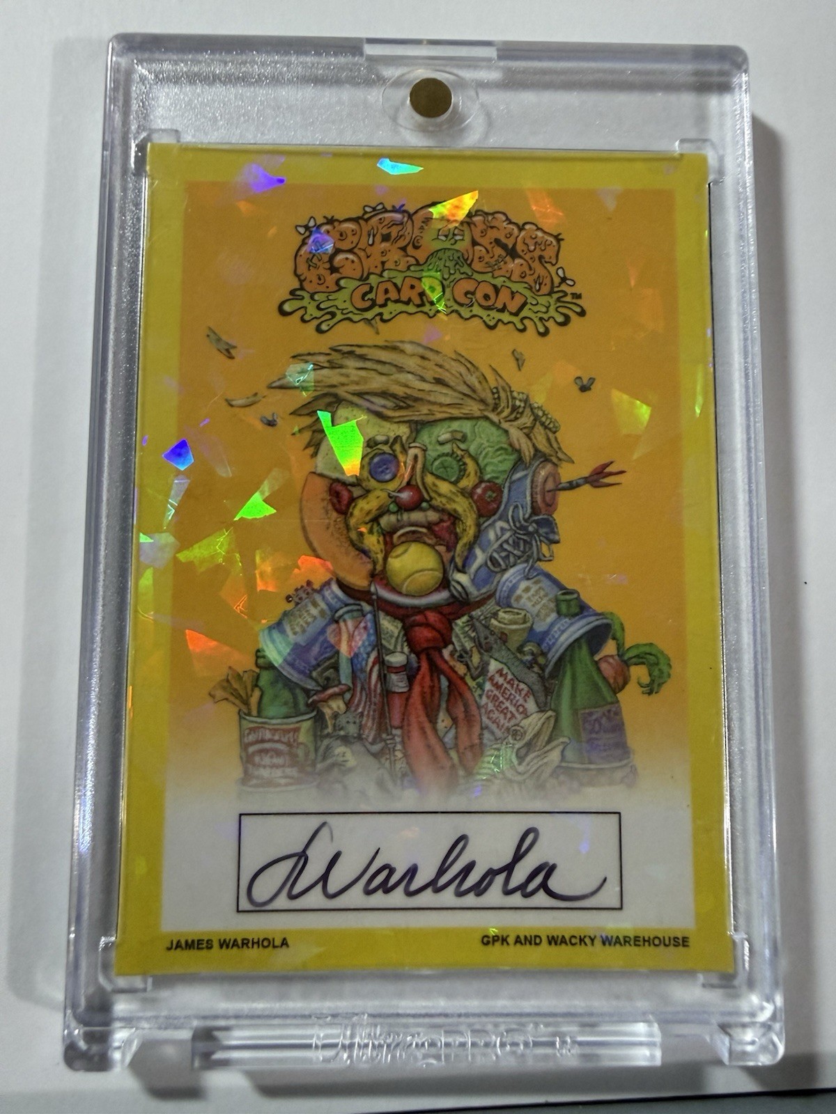 GARBAGE PAIL KIDS JAMES WARHOLA AUTOGRAPH CARD GROSS CARD CON Numbered 78/100