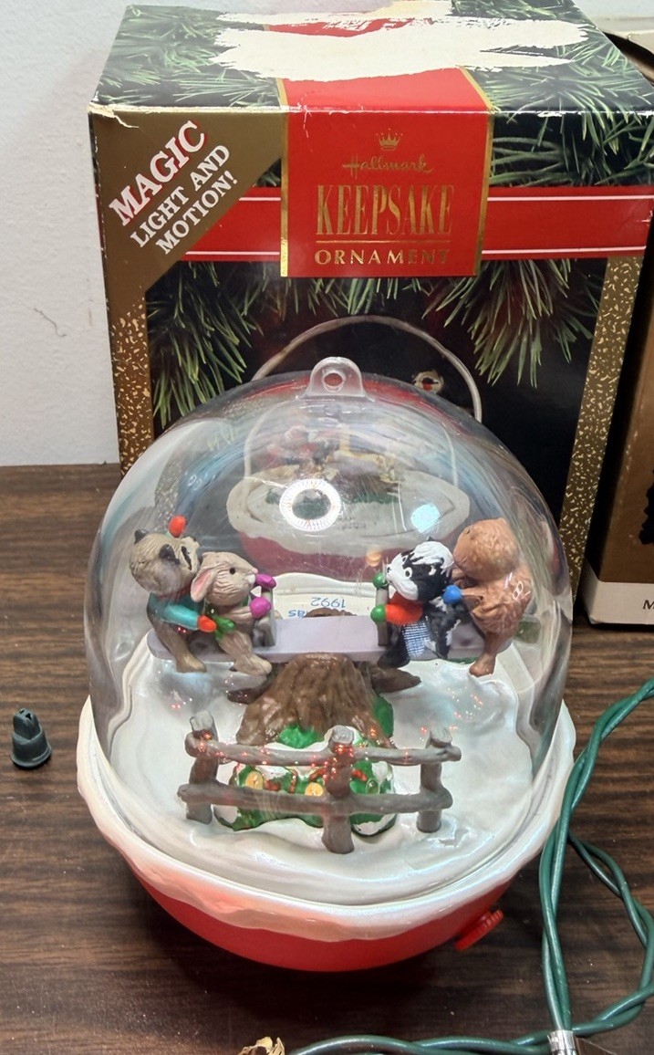 Vintage Hallmark Keepsake Magic Ornament Lot of 3 with Custom Tested lights
