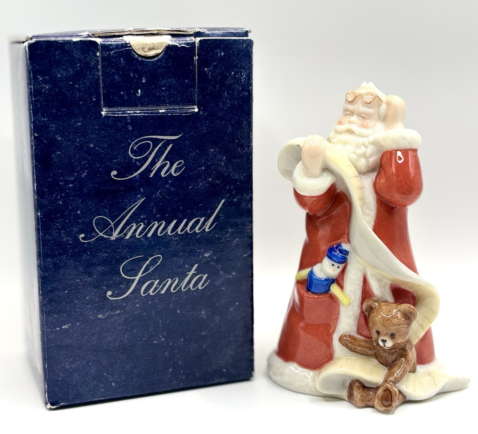 Royal Copenhagen 2003 Annual Santa's List Limited Edition Porcelain Figurine Box Royal Copenhagen 2003 Annual Santa's List Limited Edition Porcelain Figurine Box