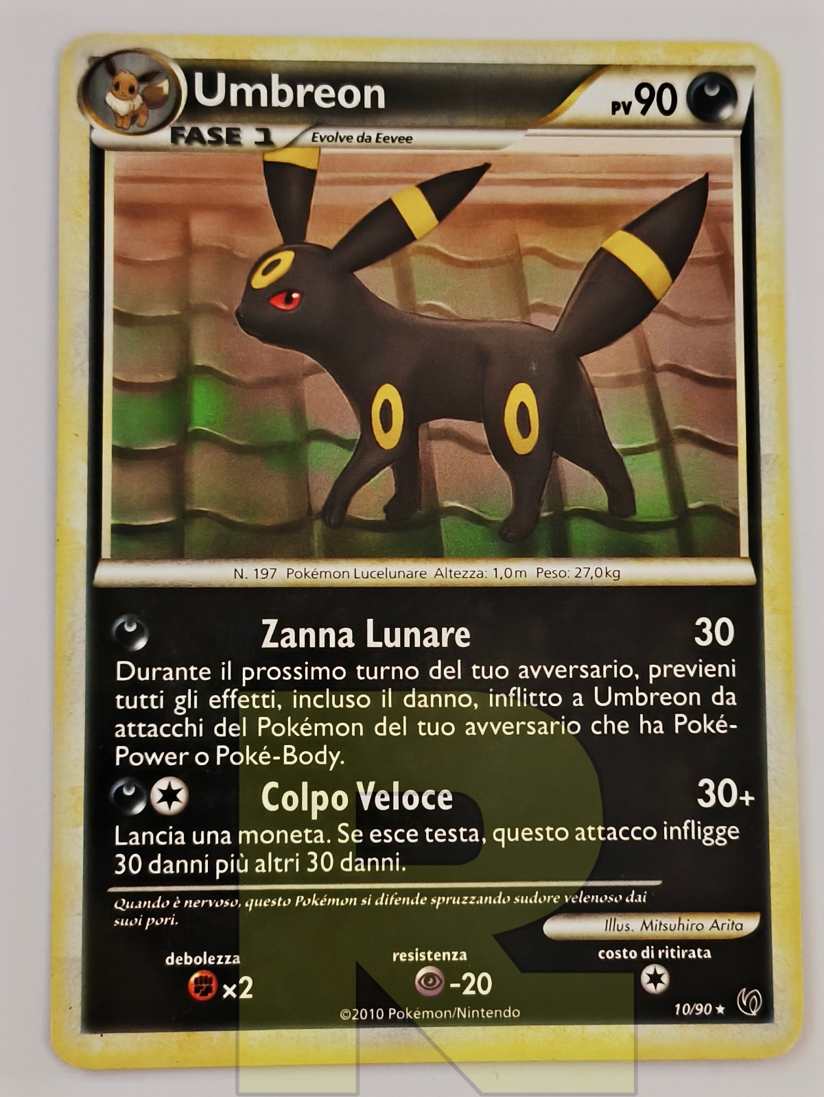 Umbreon ® Without Fear 10/90 ® Rare No Holo ® Pokemon ® Italian ® Good+ Umbreon ® Without Fear 10/90 ® Rare No Holo ® Pokemon ® Italian ® Good+