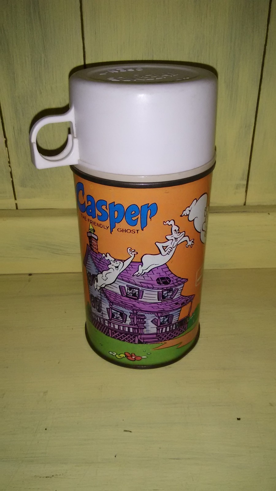 Vintage 1970s Casper The Friendly Ghost Metal Lunch Box Thermos Bottle No 2821 Vintage 1970s Casper The Friendly Ghost Metal Lunch Box Thermos Bottle No 2821