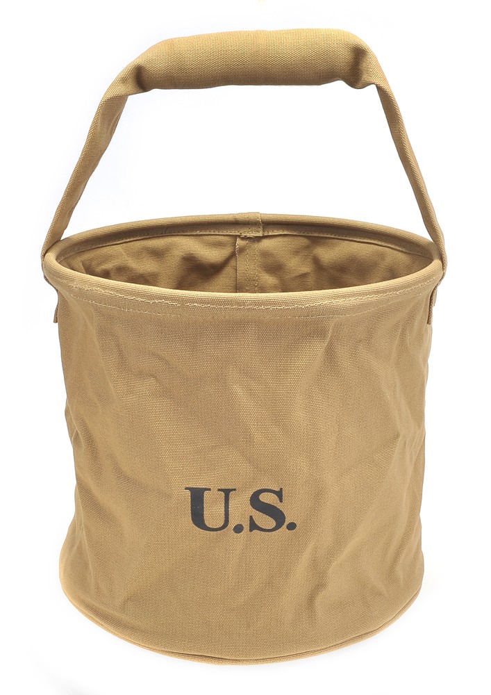 US WW1 Military Collapsible Canvas Water Bucket Marked JT&L 1918 US WW1 Military Collapsible Canvas Water Bucket Marked JT&L 1918