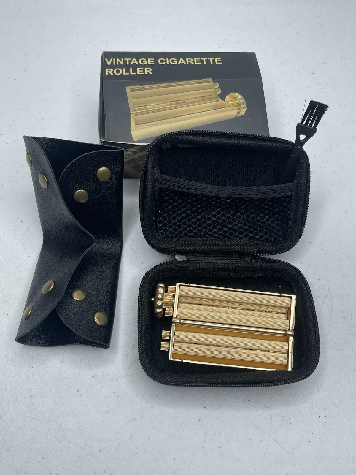 Portable Brass Cigarette Roller Manual Tobacco Roller Vintage Style Set
